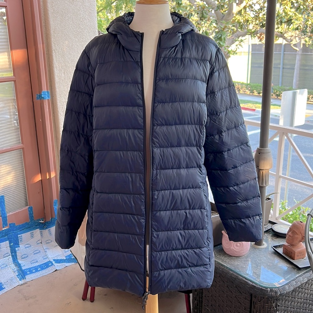 Eddie Bauer Cirrus Lite Navy Packable Down Hooded Parka Coat 2XL